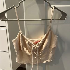 Women's Cream Crop Top